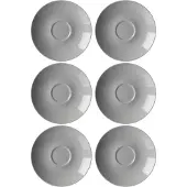 Ritzenhoff & Breker Untertasse "Kaffeeuntertassen Doppio ø 16 cm 6er Set", grau, Speiseteller, Untertasse