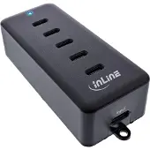 InLine USB-C Verlängerung, 5-port , 100W, Drinnen, USB, Schwarz
