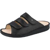 Finn Comfort Korfu Damen und Herren Pantolette schwarz black Glattleder - Größe: 40
