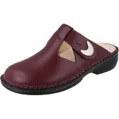 Finn Comfort Belem Damen Clogs dunkelrot Glattleder - Größe: 39
