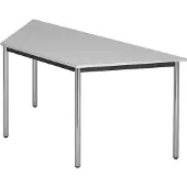 Hjh OFFICE PRO DORAN DRTR C - Grau 160 x 69 mit Rund-Rohr/Chrom