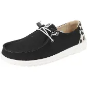 HEY DUDE Leopard Damen Schlupfsneaker schwarz Textil - Größe: 40