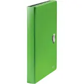 Leitz Dokumentenmappe Recycle, A4, bis 250 Blatt, 5 Fächer & Ablagefach, blickdicht, 100 % recycelbar, Blauer Engel, Kunststoff, grün
