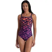 Arena Badeanzug, Damen Surfs Up Lightdrop Back
