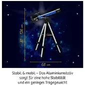 Kosmos Teleskop "Astro-Teleskop", blau, Teleskope, Kinder, Aluminium, Teleskop, mit Aluminiumstativ