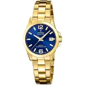 Festina Swiss Made Damenuhr Analog aus Edelstahl 316l Goldfarben