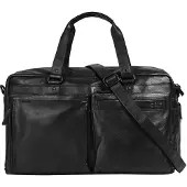 Spikes & Sparrow Reisetasche "Herren, Damen echt Leder", Gr. B/H/T: 46cm x 28cm x 23cm onesize, schwarz, Leder, Taschen Reisetasche, echt Leder