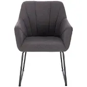 HOME DELUXE - Esszimmerstuhl PAKU - 1er Set, Farbe: Anthrazit, Höhenverstellbar, weiche Polsterung, bis 120 kg belastbar I Küchenstuhl Speisestühle Esszimmerstühle