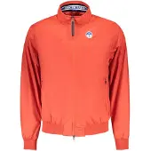 North sails Herren Segeljacke Rot – Recycelt, Zwei Taschen, Ocean Positive