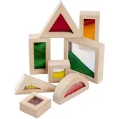 Eichhorn Bausteine mit Sichtfenster - 8-TLG. Set mit bunten Elementen aus Buchen