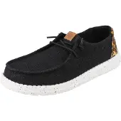 HeyDude Wendy Wildcat Damen Schlupfsneaker schwarz lepard Textil - Größe: 39