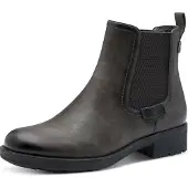 Tamaris Damen Stiefelette ohne Verschluss mit elastischen Einsatz 1-25378-45, Größe:37 EU, Farbe:Grau