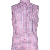 CMP Ärmellose Damen-karierte Bluse
