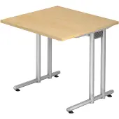 Hjh OFFICE PRO NANO 8 S - 80 x 80 Ahorn/Silber
