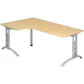Hjh OFFICE PRO FARO 82 S - 200 x 120 Ahorn/Silber höhenverstellbar