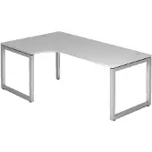 Hjh OFFICE PRO REGO 82 S - 200 x 120 Grau/Silber höhenverstellbar