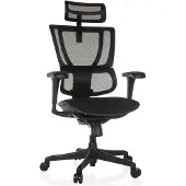 Hjh OFFICE Luxus Chefsessel ERGOHUMAN SLIM ECO F GEN2 Ergonomischer Bürostuhl mit Armlehnen (höhenverstellbar) Netzstoff Drehstuhl für Büro, Zuhause