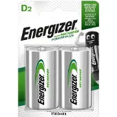 Energizer ENRD2500P2, Wiederaufladbarer Akku, D, Nickel-Metallhydrid (NiMH), 2 Stück(e), 2500 mAh, Silber