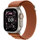 Apple Alpine Loop Armband für Watch | 44/45/46/49 mm - Größe S - Terracotta / Natural Titanium
