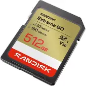 SanDisk SDXC Extreme Go 512GB 230/150MB/s-C10-UHS-I-U3-V30