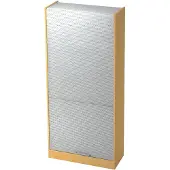 Hjh OFFICE PRO SIGNA R90 RE - Buche/Silber Rollladenschrank 5 OH Relinggriff Kunststoff