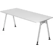 Hjh OFFICE PRO ATOS 19 S - Weiß 180 x 80 höhenverstellbar