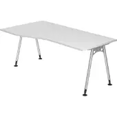 Hjh OFFICE PRO ATOS 18 S - Weiß 180 x 100 höhenverstellbar