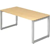 Hjh OFFICE PRO REGO 16 S - 160 x 80 Ahorn/Silber höhenverstellbar