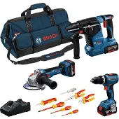 Bosch 18V Profi-Set: GSB + GWS + GBH + VDE