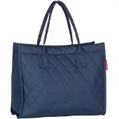 Reisenthel Einkaufsshopper "daily shopper", blau (rhombus midnight), B:42cm H:35cm T:17cm, Polyester, Einkaufskörbe, Einkaufsshopper, seitliches Steckfach, Innentasche Reißverschluss, Tragehenkel
