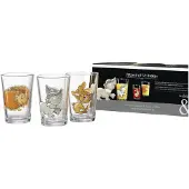 Ritzenhoff & Breker Kinderbecher "Kindergläser Waldtiere 205 ml 3er Set bunt", bunt, 3 tlg., Glas, Trinkgefäße, Kinderbecher