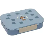Lassig Lunchbox LÄSSIG "Pattern Party Bento-Lunchbox blue", Kinder, Gr. B/H/L: 17cm x 5cm x 21cm, blau, Polyprophylen (PP), Silikon, Lebensmittelaufbewahrungsbehälter Lunchbox