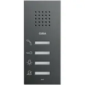 Giersiepen 125028 Wohnungsstation Aufputz System 55 Anthrazit Türsprechanlage