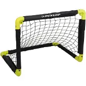 Dunlop Fußballtor - Fussballtor 50 x 44 x 44 cm - Faltbares fußball Tor - Fussballtore für Garten Kinder - Fussball Trainingszubehör für Innen und Außen - Schwarz/Gelb