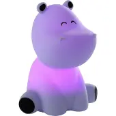Eglo LED Nachtlicht Castellino, Akku Tischlampe Nilpferd, Kinderzimmer Deko Jungen, Nachttischlampe Kinder Baby Bett, touch bedienbar, warmweiß, RGB