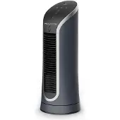 Rowenta Eole Compact VU6220F0, Haushaltsturmventilator, Schwarz, Tisch, 55 dB, 8 h, LED