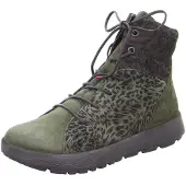 Think! Comoda Schnürstiefelette aus Leder und Loden mit Reißverschluss, Wechselfußbett, Gr. 39