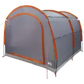 vidaXL Zelt Grau und Orange 268 x 240 x 191 cm Polyester Wasserdicht