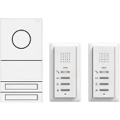 Gira 2407902 Audio System 2TN weiß Zweifamilienhaus Paket Audio
