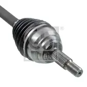 FEBI BILSTEIN Antriebswelle für Vorderachse rechts, 916mm, Gelenk Ø 83mm/74,2mm, mit Mutter
