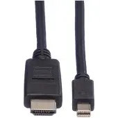 Roline MiniDP Cable MiniDP-HDTV. M/M. Black. 4.5m