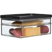 Mepal Abverkauf - Omnia Kühlschrankdose 2-teilig 1200 ml + 500 ml - schwarz - Frischhaltedosen mit Deckel