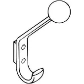Hewi Garderobenhaken Serie 477 174 mm hoch, mit Kugel maigrn