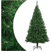 vidaXL - Künstlicher Weihnachtsbaum - mit - dicken - Zweigen - 210 - cm - PVC - grün