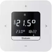 Theben 8120210 Digital-Uhrenthermostat, Wochenprogramm, Netzversion, App-Bedienung möglich, erhöhte Schaltleistung RAMSES 812 top3 16A