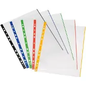 Herlitz Broschürenhülle, DIN A4, glasklar, farbiger Aussenrand 0,070 mm, aus PP-Folie