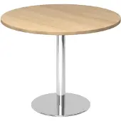 Hjh OFFICE PRO BISTRO F100R C - System Konferenztisch Chrom Eiche Ø 100