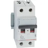 Legrand 403386 TX3 Leitungsschutzschalter B-Charakteristik, 13A, 2-polig, 6kA, 400VAC, 2TE