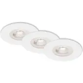 Briloner LED Einbauleuchten Dimmbar 3er Set IP44 5 W weiß Kunststoff Ø 6,8cm