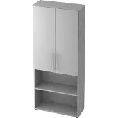 Hammerbacher Flügeltürenschrank Grau/ Grau 4032062000830